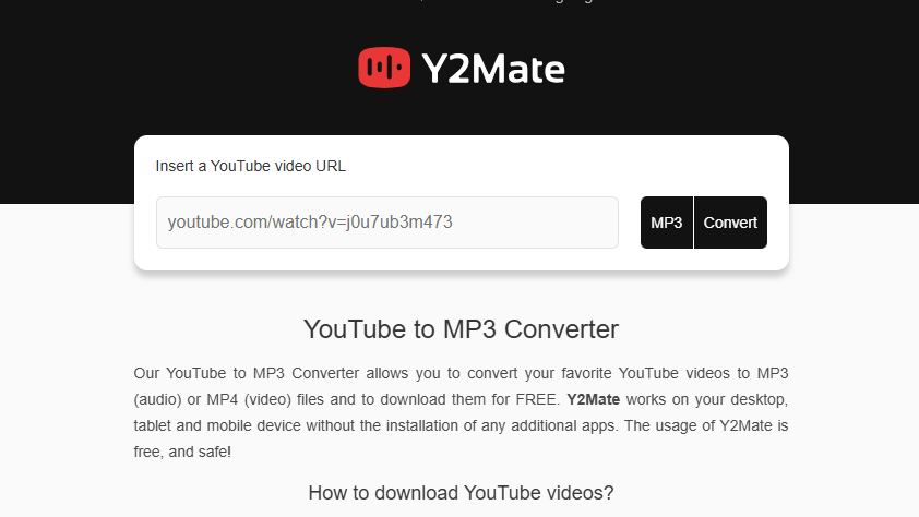 Y2Mate MP3 Download